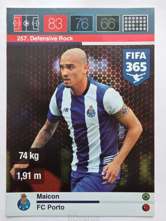 2015-16 Panini Fifa 365 Maicon Fc Porto Defensive Rock /AU2