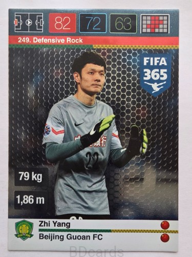 2015-16 Panini Fifa 365 Zhi Yang Beijing Guoan Defensive Rock /AU3