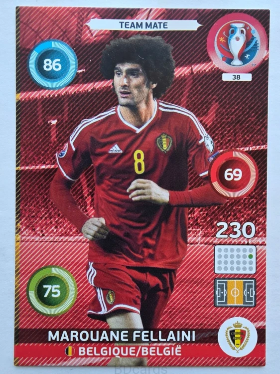 2016 Panini Euro Marouane Fellaini Belgia Nr 38 /O14