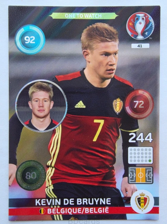 2016 Panini Euro Kevin De Bruyne One to Watch Belgia Nr 41 /O15