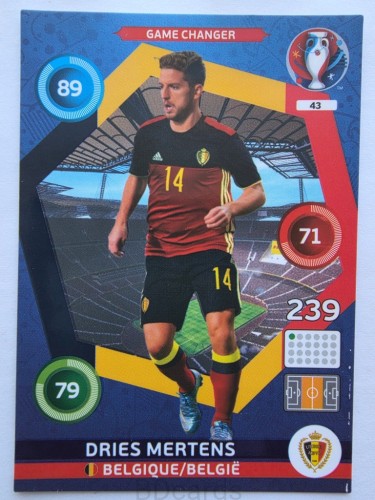 2016 Panini Euro Dries Mertens Game Changer Belgia Nr 43 /O16