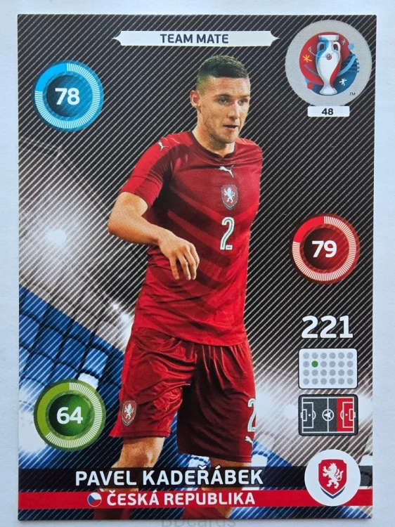 2016 Panini Euro Pavel Kaderabek Czechy Nr 48 /O16