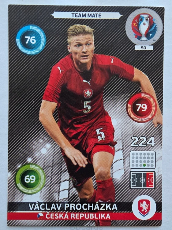 2016 Panini Euro Vaclav Prochazka Czechy Nr 50 /O17