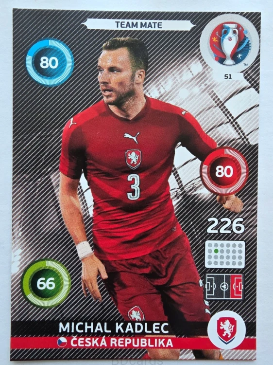 2016 Panini Euro Michal Kadlec Czechy Nr 51 /O17