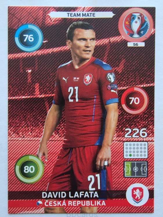 2016 Panini Euro David Lafata Czechy Nr 56 /O19