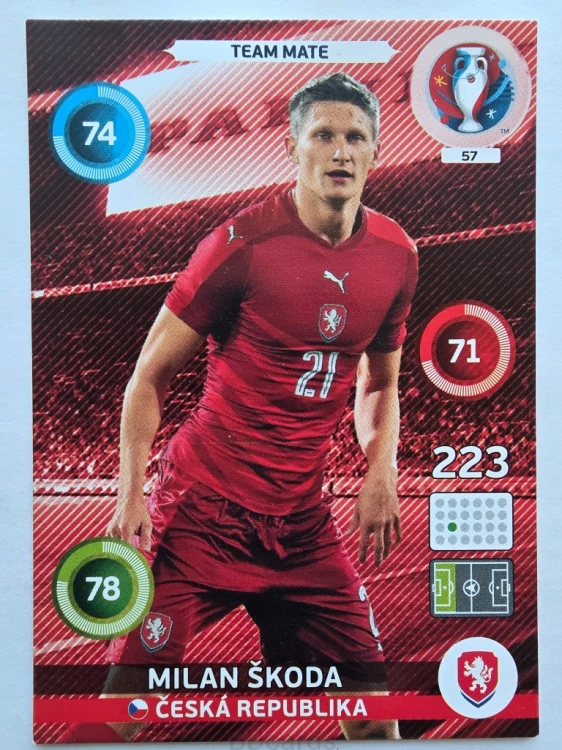 2016 Panini Euro Milan Skoda Czechy Nr 57 /O19