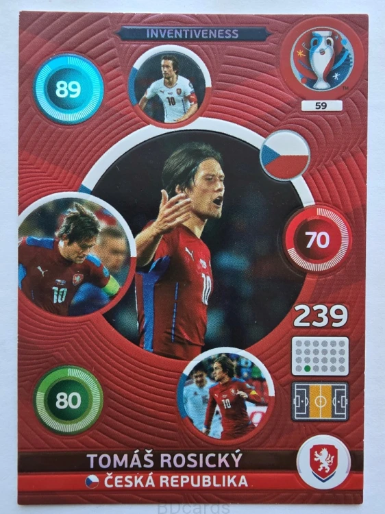 2016 Panini Euro Tomas Rosicky Inventiveness Czechy Nr 59 /O20