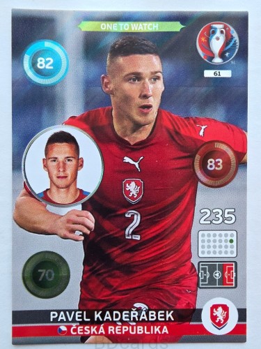 2016 Panini Euro Pavel Kaderabek One to Watch Czechy Nr 61 /O20
