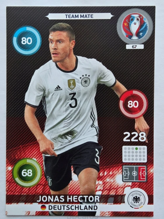 2016 Panini Euro Jonas Hector Niemcy Nr 67 /O23