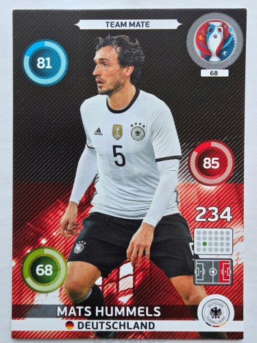 2016 Panini Euro Mats Hummels Niemcy Nr 68 /O23