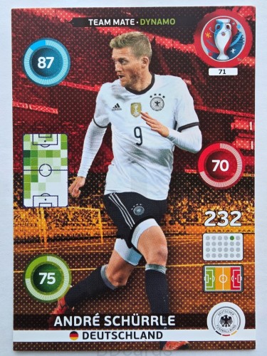 2016 Panini Euro Andre Schurrle Dynamo Niemcy Nr 71 /O25