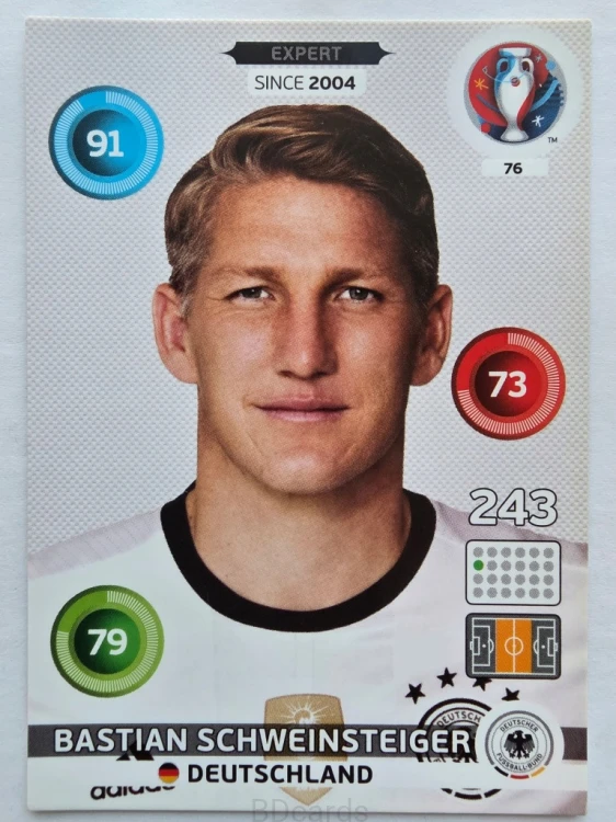 2016 Panini Euro Bastian Schweinsteiger Expert Niemcy Nr 76 /O27