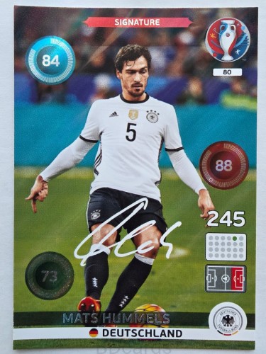 2016 Panini Euro Mats Hummels Signature Niemcy Nr 80 /O30