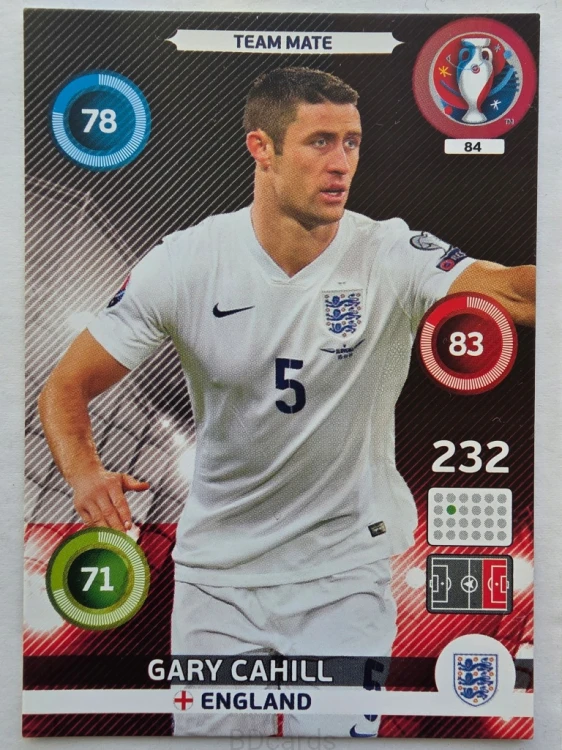2016 Panini Euro Gary Cahill Anglia Nr 84 /Q1