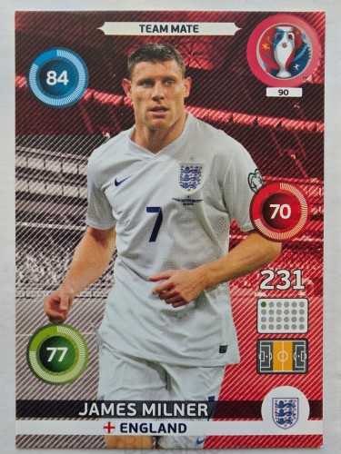 2016 Panini Euro James Milner Anglia Nr 90 /Q4