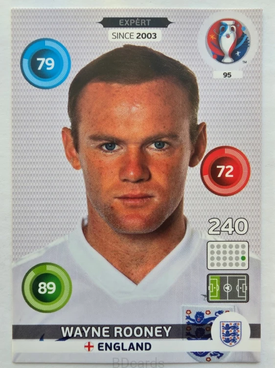 2016 Panini Euro Wayne Rooney Expert Anglia Nr 95 /Q6