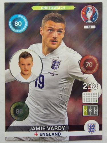 2016 Panini Euro Jamie Vardy One to Watch Anglia Nr 96 /Q6