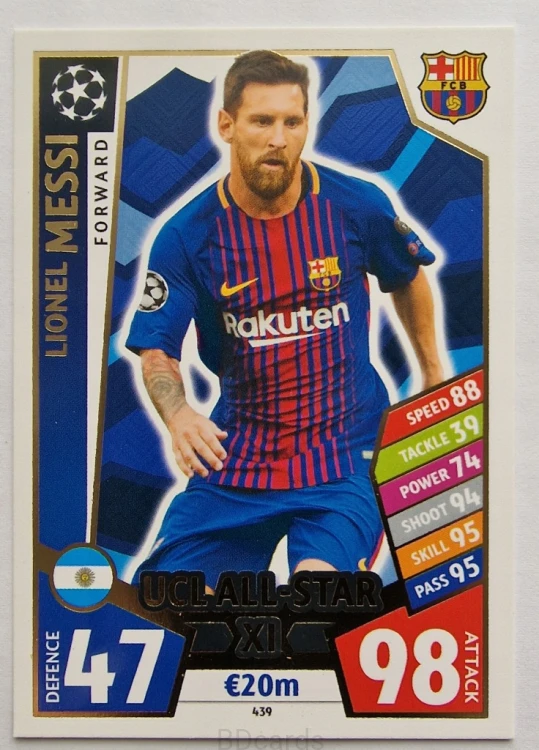 2017-18 Topps Match Attax Messi FC Barcelona Star /RU26