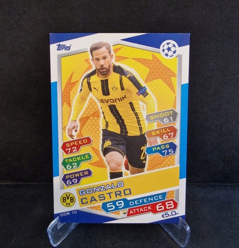 2016-17 Topps Match Attax Gonzalo Castro Borussia Dortmund /AU10