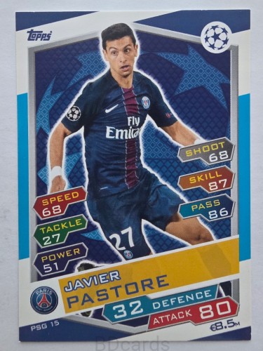 2016-17 Topps Match Attax Javier Pastore PSG /F