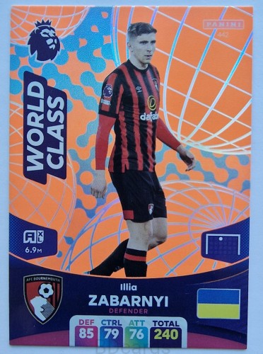 2024 Panini Premier League Ilia Zabarnyi Bournemouth World Class /SP23