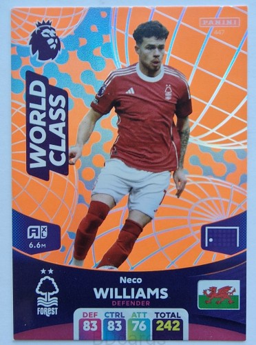 2024 Panini Premier League Cheik Neco Willams Notingham World Class /SP24