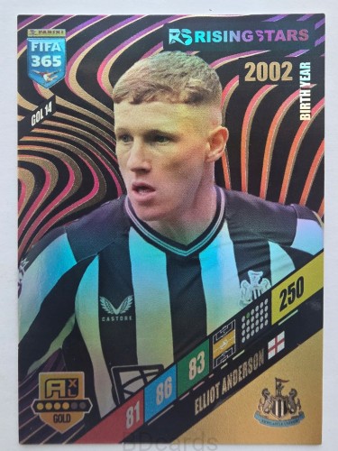 2024 Panini Fifa 365 Elliot Anderson Newcastle Rising Star /F