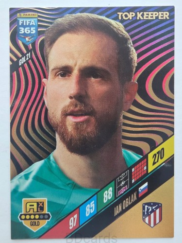 2024 Panini Fifa 365 Jan Oblak Atletico Madryt Top Keeper /F