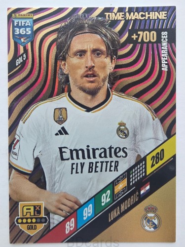 2024 Panini Fifa 365 Luka Modrić Real Madryt Time Machine /F