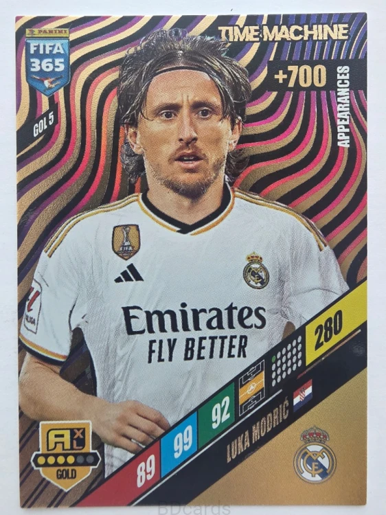 2024 Panini Fifa 365 Luka Modrić Real Madryt Time Machine /F
