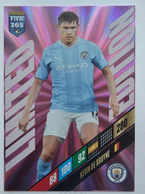 2024 Panini Fifa 365 Kevin De Bruyne Manchester City Limited Edition /NU23