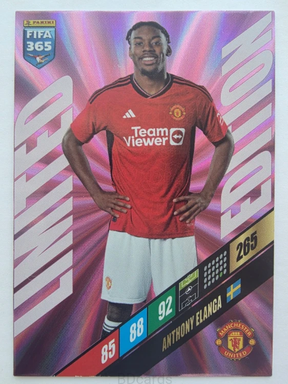 2024 Panini Fifa 365 Anthony Elanga Manchester United Limited Edition /NU25