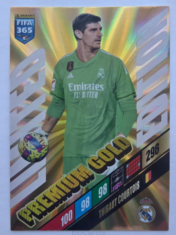2024 Panini Fifa 365 Thibaut Courtois Real Madryt Gold Limited /NU26