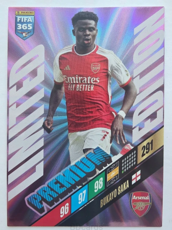 2024 Panini Fifa 365 Saka Arsenal Londyn Premium Limited Edition /NU27