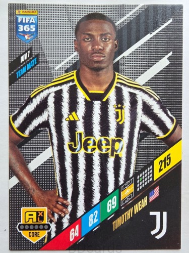2024 Panini Fifa 365 Timothy Weah JUV7 Juventus /R7