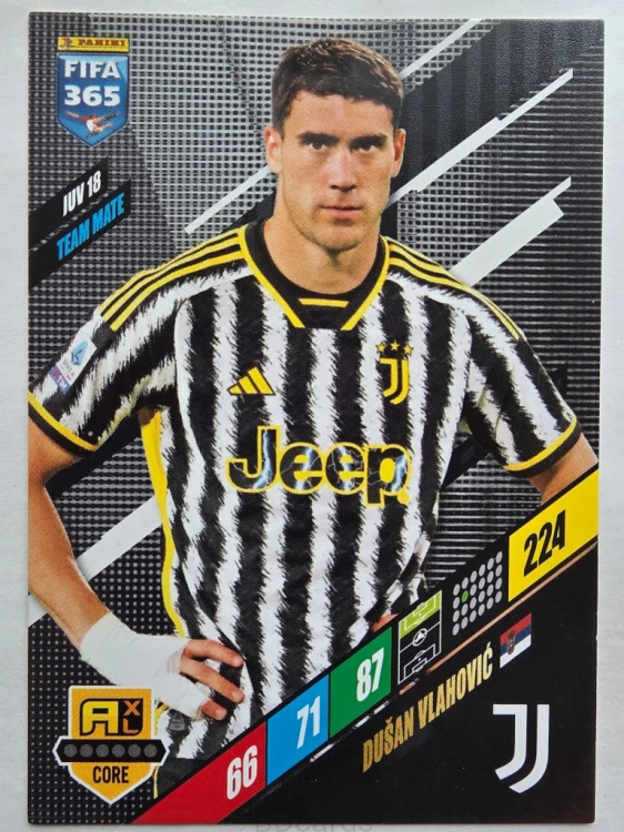 2024 Panini Fifa 365 Dusan Vlahović JUV18 Juventus /R10