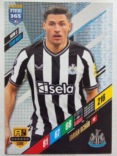 2024 Panini Fifa 365 Fabian Schar NEW Newcastle United /R12