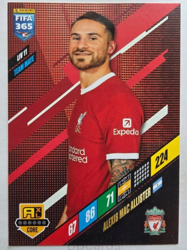 2024 Panini Fifa 365 Alexis Mac Allister LIV11 Liverpool /R13