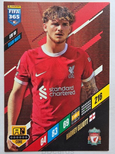 2024 Panini Fifa 365 Harvey Elliot LIV10 Liverpool /R14
