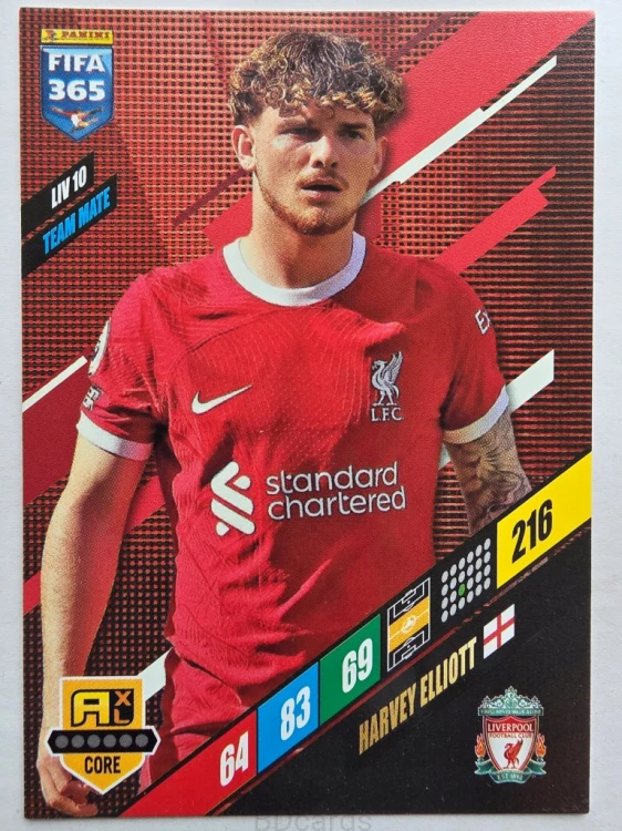 2024 Panini Fifa 365 Harvey Elliot LIV10 Liverpool /R14
