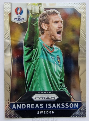2016 Panini Euro Prizm Andreas Isaksson Szwecja /B