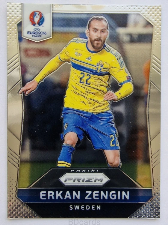 2016 Panini Euro Prizm Erkan Zengin Szwecja /B