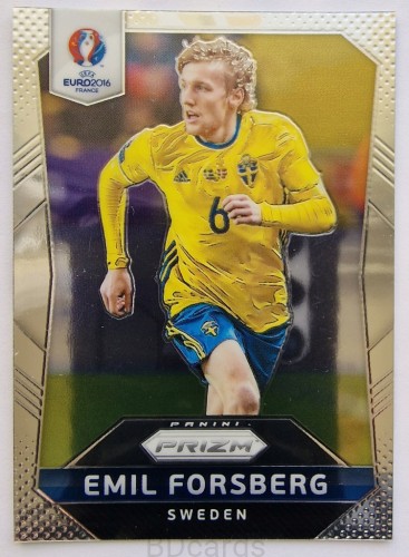 2016 Panini Euro Prizm Emil Forsberg Szwecja /B