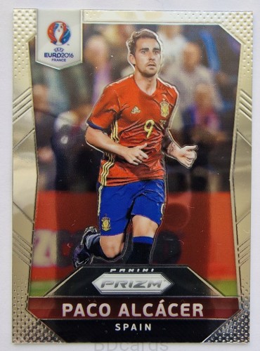 2016 Panini Euro Prizm Paco Alcacer Hiszpania /B