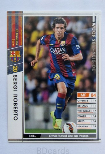 2014-15 Panini WCCF Sergi Roberto FC Barcelona /AU22