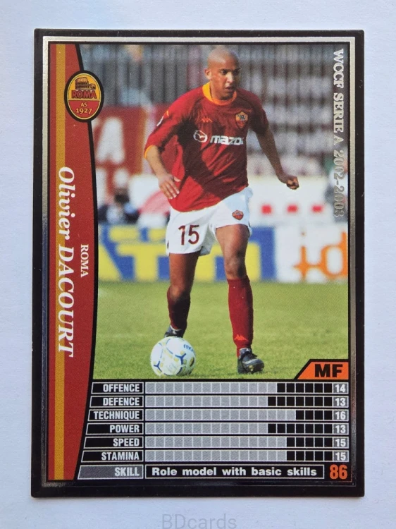2002-03 Panini WCCF Oliver Dacourt As Roma /A