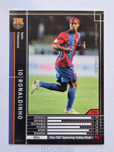 2006-07 Panini WCCF Ronaldinho Fc Barcelona /A