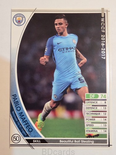 2016-17 Panini WCCF Pablo Maffeo Manchester City /A
