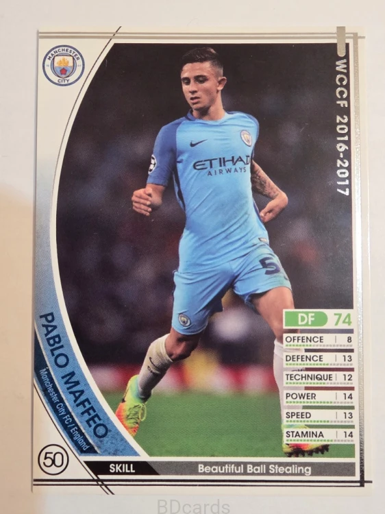 2016-17 Panini WCCF Pablo Maffeo Manchester City /A