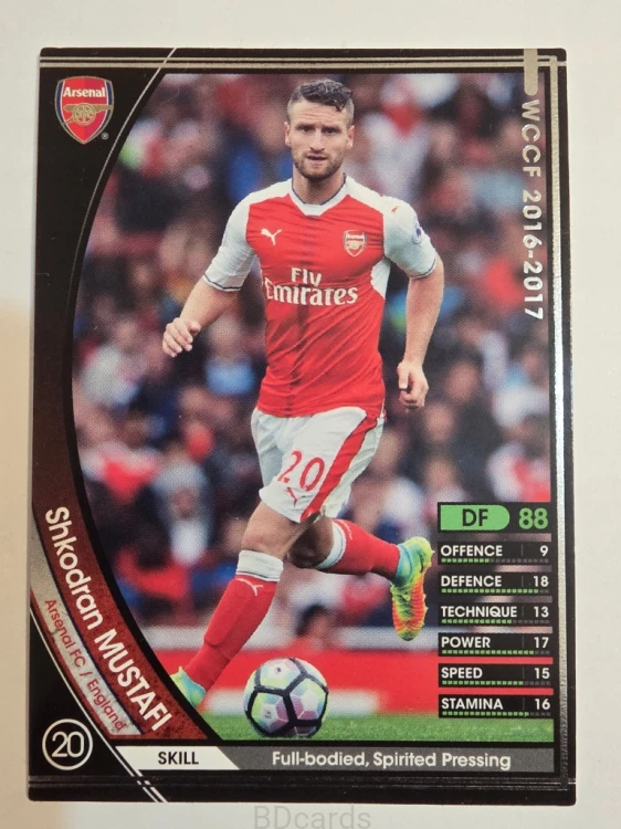 2016-17 Panini WCCF Skhodran Mustafai Arsenal Londyn /A